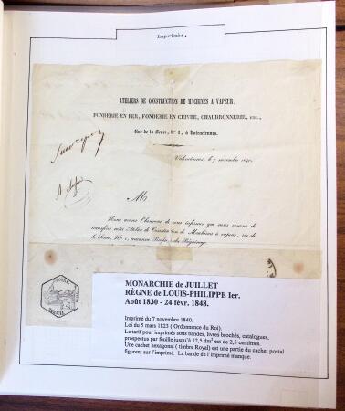 IMPRIMÉS 1796-1926, Collection spécialisée montée