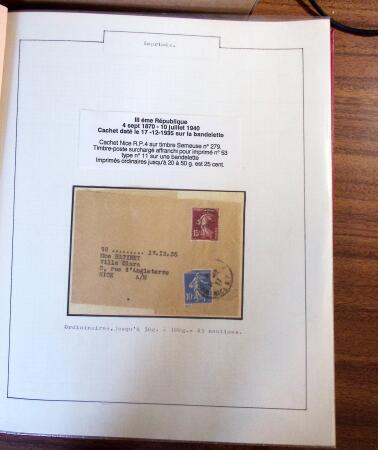 IMPRIMÉS 1796-1926, Collection spécialisée montée
