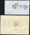 Blamont N°22 OBL GC 4403 + T15 sur lettre et n°55 OBL