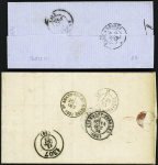 2 lettres N°22 (def) et 60 OBL GC 2597 + T22 et T17 de Bouclans (1864 et 1874) + BR "D" et "OR". TB