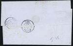 N°14 OBL PC 4127, +T22 "La Chaux-Neuve" (1859) sur lettre, ind 18. TB