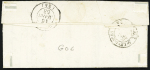 Goumois - N°14 OBL PC1417 + T22 Goumois (1858) sur