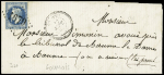 N°29 OBL GC 1679 + T22 Goumois (1869) sur lettre, ind 20. Rare