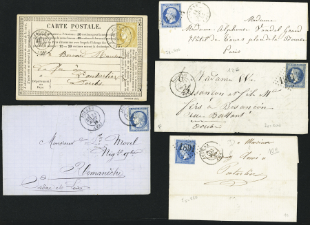 Jougne - 5 plis avec PC 1590, GC 1891 (2) et T17 sur