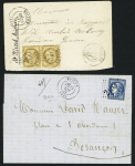 Maiche - 2 lettres : n°55 en paire OBL T17 (1876)