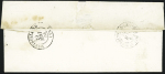 N°22 OBL GC 4115 + T22 Vauffrey (1864) sur lettre, ind 16. TB