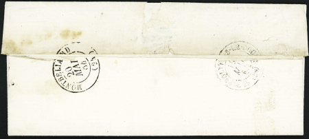 N°22 OBL GC 4115 + T22 Vauffrey (1864) sur lettre, ind 16. TB