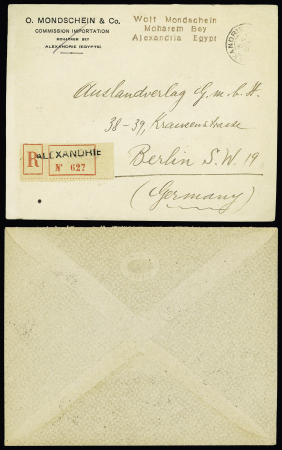 4 lettres AFF divers Alexandrie dont taxe n°1 à 5. TB