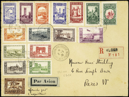 6 lettres d'Algérie avec bons affranchissements dont n°58 à 68, 58 à 70 (2) et n°87 à 100. TB