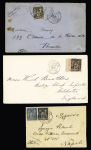 SHANG-HAI 3 lettres AFF France n°89 + 90, n°97 (2)
