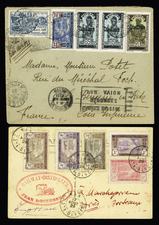 6 plis divers AFF Côte d'Ivoire (1929 - 1940) + 4 lettres par avion de France vers la Côte d'Ivoire (1933 - 1941)