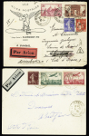 6 plis divers AFF Côte d'Ivoire (1929 - 1940) + 4 lettres par avion de France vers la Côte d'Ivoire (1933 - 1941)