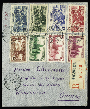 Dahomey : 8 env. diverses dont CAD "Parakou Ht Dahomey" (1901). TB