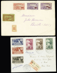 12 lettres de Guadeloupe (1896 - 1947) AFF divers dont type Groupe. TB
