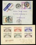 12 lettres de Guadeloupe (1896 - 1947) AFF divers dont type Groupe. TB