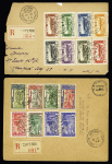 10 lettres de Guyane (1928 - 1946) AFF variés dont BF n°1 et 2 avec CAD "Cayenne France Libre" (1944). TB