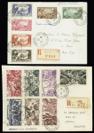 10 lettres de Guyane (1928 - 1946) AFF variés dont BF n°1 et 2 avec CAD "Cayenne France Libre" (1944). TB