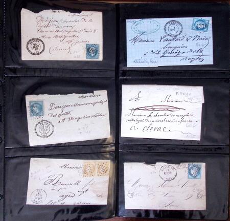 1800-1870, 59 lettres anciennes avec toutes de bons
