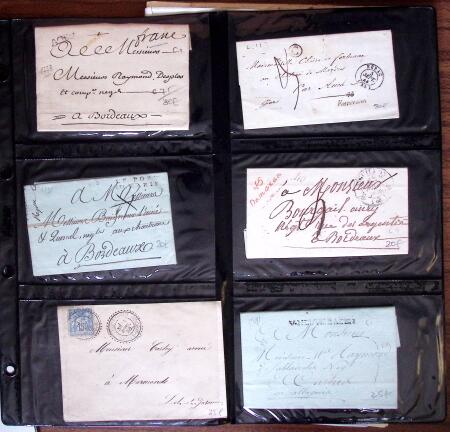 1800-1870, 59 lettres anciennes avec toutes de bons