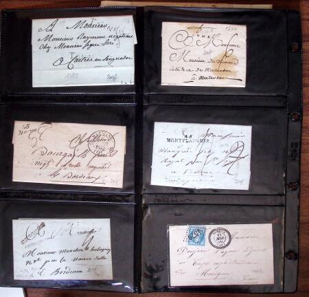 1800-1870, 59 lettres anciennes avec toutes de bons