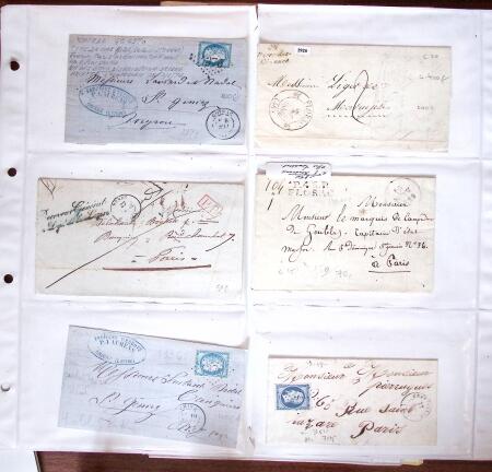 1800-1870, 59 lettres anciennes avec toutes de bons