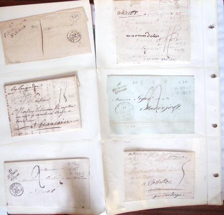 1800-1870, 59 lettres anciennes avec toutes de bons