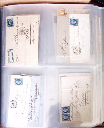 1854-1863, 168 lettres avec des timbres Empire non