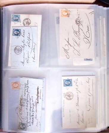 1854-1863, 168 lettres avec des timbres Empire non