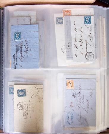 1854-1863, 168 lettres avec des timbres Empire non