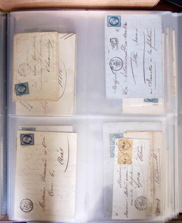 1854-1863, 168 lettres avec des timbres Empire non