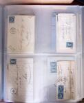1854-1863, 168 lettres avec des timbres Empire non