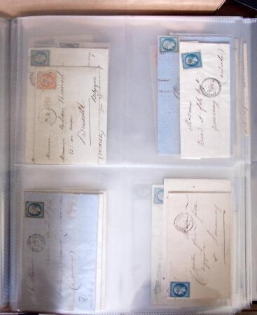 1854-1863, 168 lettres avec des timbres Empire non