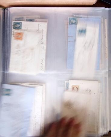 1854-1863, 168 lettres avec des timbres Empire non