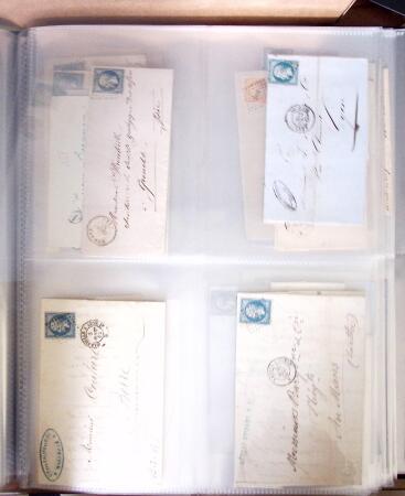 1854-1863, 168 lettres avec des timbres Empire non