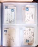 1854-1863, 168 lettres avec des timbres Empire non
