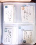 1854-1863, 168 lettres avec des timbres Empire non