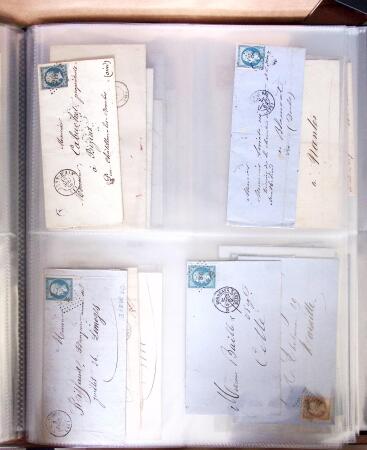 1854-1863, 168 lettres avec des timbres Empire non