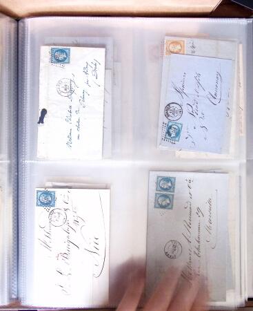 1854-1863, 168 lettres avec des timbres Empire non