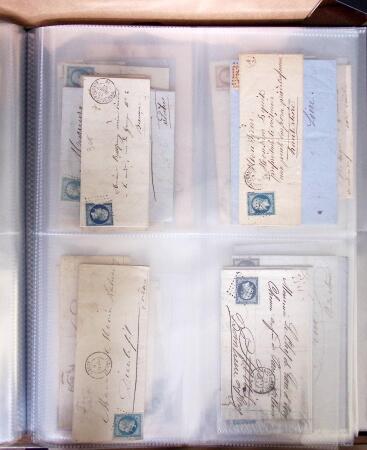 1854-1863, 168 lettres avec des timbres Empire non