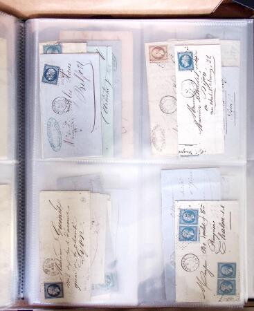 1854-1863, 168 lettres avec des timbres Empire non