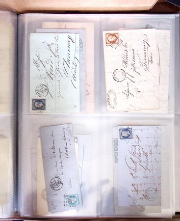 1854-1863, 168 lettres avec des timbres Empire non
