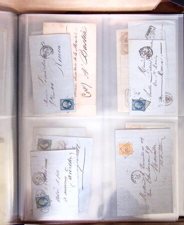 1854-1863, 168 lettres avec des timbres Empire non