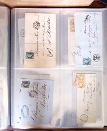 1854-1863, 168 lettres avec des timbres Empire non
