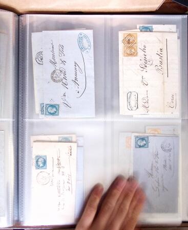 1854-1863, 168 lettres avec des timbres Empire non