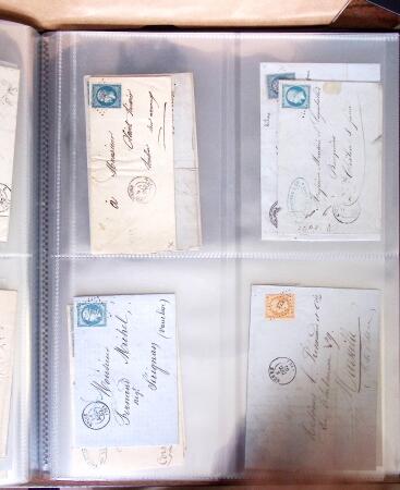 1854-1863, 168 lettres avec des timbres Empire non