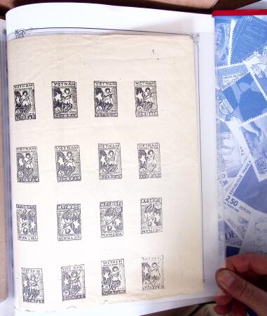 1900-1990, Accumulation de bons timbres, feuilles et