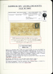 1870-71, Collection de 34 ballons montés joliment