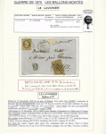1870-71, Collection de 34 ballons montés joliment