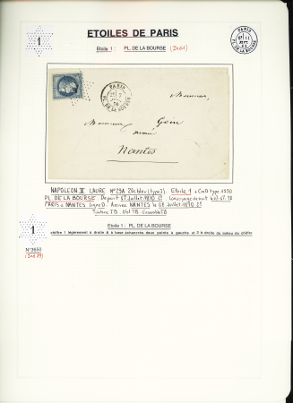 1849-1874, Collection sur les oblitérations de Paris