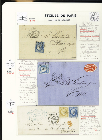 1849-1874, Collection sur les oblitérations de Paris